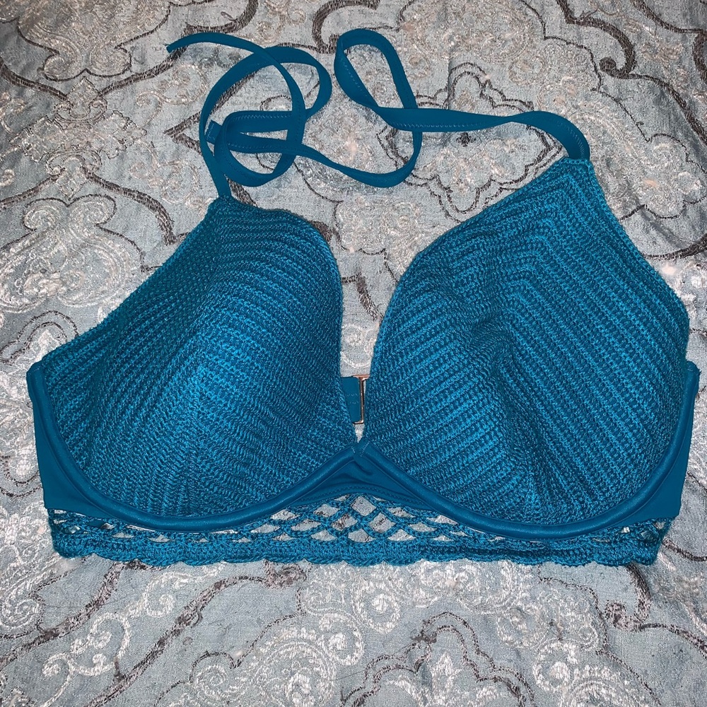 Teal Bikini Top, size 38DD